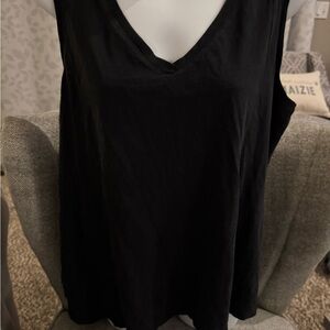 Time and Tru Classic Black V-Neck Tank Top